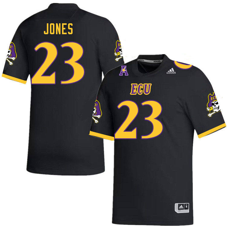 Men #23 Jah'Cire Jones ECU Pirates College Football Jerseys Stitched-Black